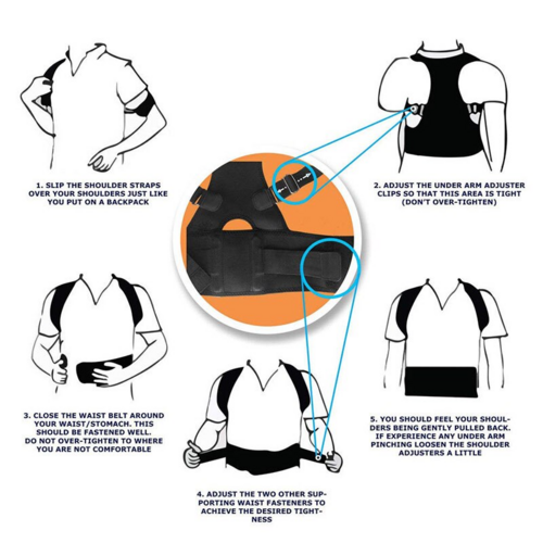 Magnetic Posture Corrector Back & Shoulder Support Brace