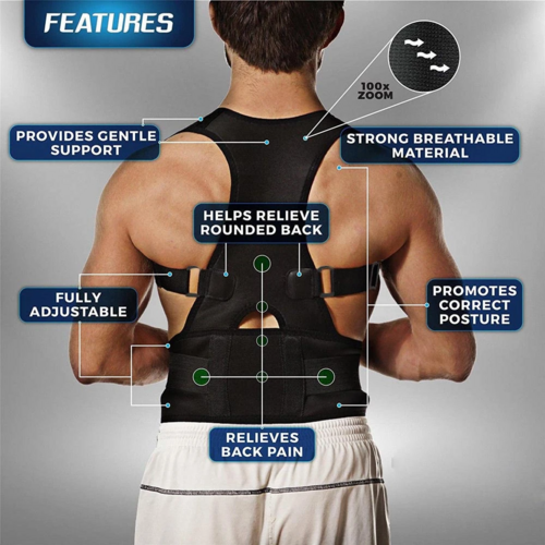 Magnetic Posture Corrector Back & Shoulder Support Brace