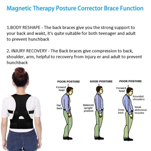 Magnetic Posture Corrector Back & Shoulder Support Brace